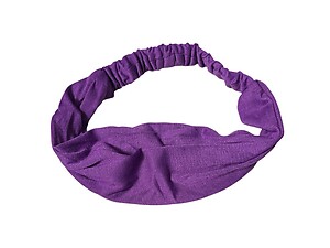 Purple Wide Cotton Stretch Headband Hair Accessory