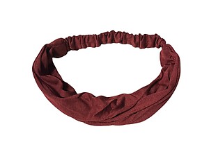 Burgundy Wide Cotton Stretch Headband Hair Accessory