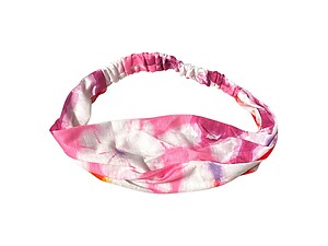 Pink Butter Soft Gradient Tie Dye Wide Cotton Stretch Headband Hair Accessory