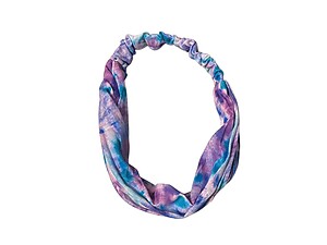 Purple Butter Soft Gradient Tie Dye Wide Cotton Stretch Headband Hair Accessory
