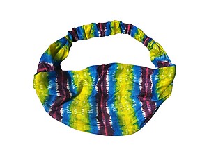 Purple Gradient Tie Dye Butter Soft Wide Cotton Stretch Headband Hair Accessory