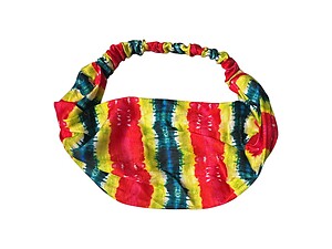 Red Gradient Tie Dye Butter Soft Wide Cotton Stretch Headband Hair Accessory