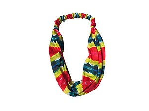 Red Gradient Tie Dye Butter Soft Wide Cotton Stretch Headband Hair Accessory