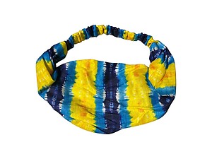 Yellow Gradient Tie Dye Butter Soft Wide Cotton Stretch Headband Hair Accessory