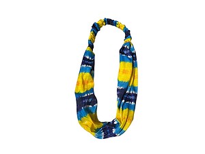 Yellow Gradient Tie Dye Butter Soft Wide Cotton Stretch Headband Hair Accessory