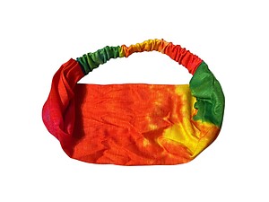 Orange Gradient Tie Dye Butter Soft Wide Cotton Stretch Headband Hair Accessory