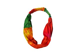 Orange Gradient Tie Dye Butter Soft Wide Cotton Stretch Headband Hair Accessory