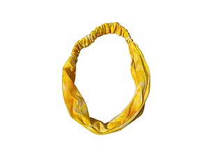Yellow Wide Cotton Gradient Tie Dye Stretch Headband Hair Accessory