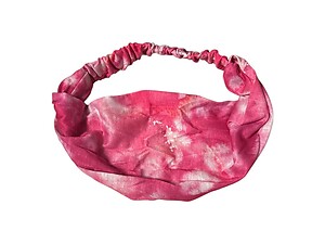 Pink Wide Cotton Gradient Tie Dye Stretch Headband Hair Accessory
