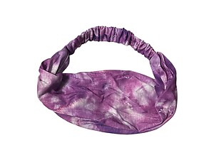 Purple Wide Cotton Gradient Tie Dye Stretch Headband Hair Accessory