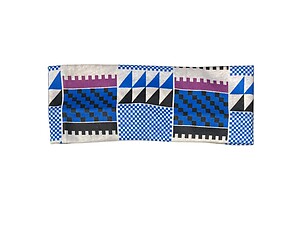 White Aztec Twisted Knot Cotton Wide Stretch Headband