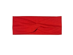 Red Twisted Knot Cotton Wide Stretch Headband