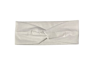 White Twisted Knot Cotton Wide Stretch Headband