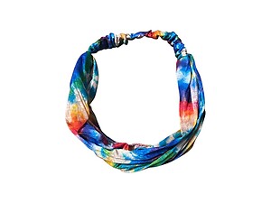 Gradient Tie Dye Wide Cotton Stretch Headband Hair Accessory