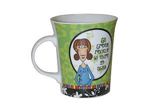 Cheeky Chic: Ceramic Mug - Go Green
