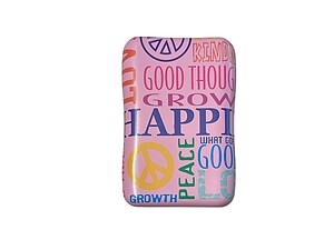 Peace & Happiness King Size Fashion Tin Box for Cigarettes Cards or Money
