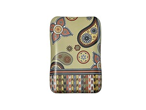 Paisley Print King Size Fashion Tin Box for Cigarettes Cards or Money