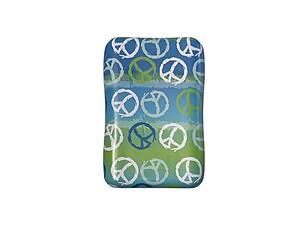 Blue Peace Signs King Size Fashion Tin Box for Cigarettes Cards or Money