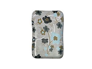 Gray Floral King Size Fashion Tin Box for Cigarettes Cards or Money