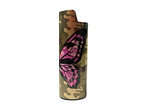 Colorful & Fun Butterfly Design Epoxy Metal Lighter Case Cover Holder