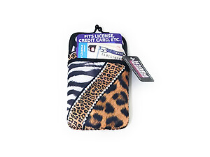 Rhinestone Design Neoprene Cigarette Pouch with Snap Clasp Closure