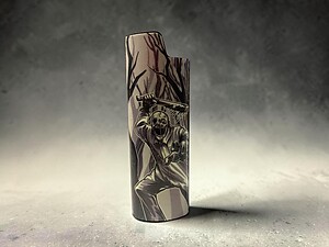 Glow In The Dark Design Epoxy Metal Lighter Case Cover Holder