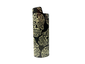 Glow In The Dark Design Epoxy Metal Lighter Case Cover Holder