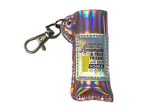 Lemonade Vinyl Iridescent Design Lighter Case Keychain With Patch