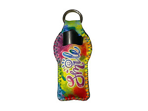 Smile Neoprene Carabiner Keychain Lighter Case / Lip Balm Holder