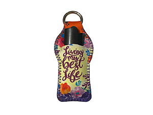 Best Life Neoprene Carabiner Keychain Lighter Case / Lip Balm Holder