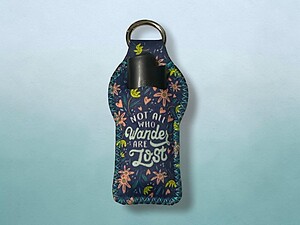 Wander Neoprene Carabiner Keychain Lighter Case / Lip Balm Holder