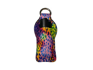 Animal Print Neoprene Carabiner Keychain Lighter Case / Lip Balm Holder