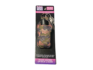 Butterflies Neoprene Carabiner Keychain Lighter Case / Lip Balm Holder