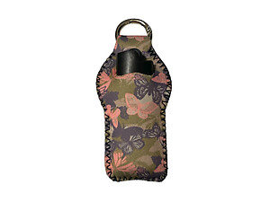 Butterflies Neoprene Carabiner Keychain Lighter Case / Lip Balm Holder