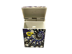 Colorful & Fun Cigarette Box with Built In Lighter Slot Fits Kings