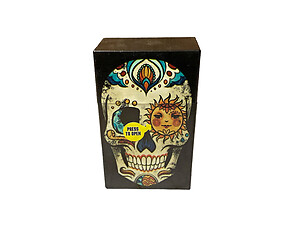 Colorful & Fun Cigarette Box with Built In Lighter Slot Fits Kings