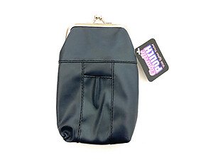 Blue Vinyl Cigarette Pouch Pack Holder with Lighter Pocket