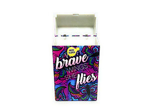 Colorful Plastic Design Cigarette Hard Case Pack Holder Fits 100's