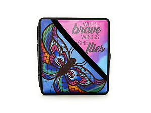 Double Sided Wallet or Cigarette Case for Kings with Spandex Pocket