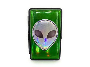 Vinyl Iridescent Design Double Sided Wallet or Cigarette Case for 100s