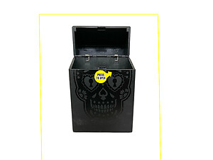 Black Matte Plastic Design Cigarette Hard Case Pack Holder Fits Kings