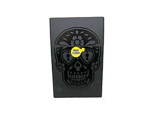 Black Matte Plastic Design Cigarette Hard Case Pack Holder Fits Kings