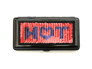 Sequin Patch Double Sided Wallet or Cigarette Case for 100s