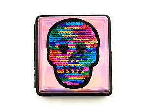 Sequin Patch Double Sided Wallet or Cigarette Case for Kings