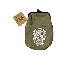 Colorful Canvas Cigarette Pouch with Snap Clasp Closure