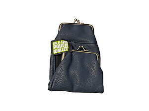 Navy Cigarette Pouch Wallet with Snap Clasp Closure