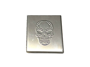 Silver Skull Stainless Steel Cigarette Case for Kings