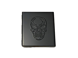 Black Skull Stainless Steel Cigarette Case for Kings