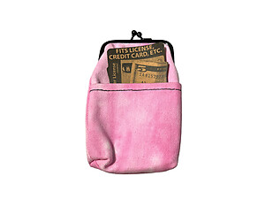 Pink Tie Dye Canvas Cigarette Pouch with Snap Clasp Closure