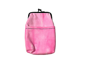 Pink Tie Dye Canvas Cigarette Pouch with Snap Clasp Closure